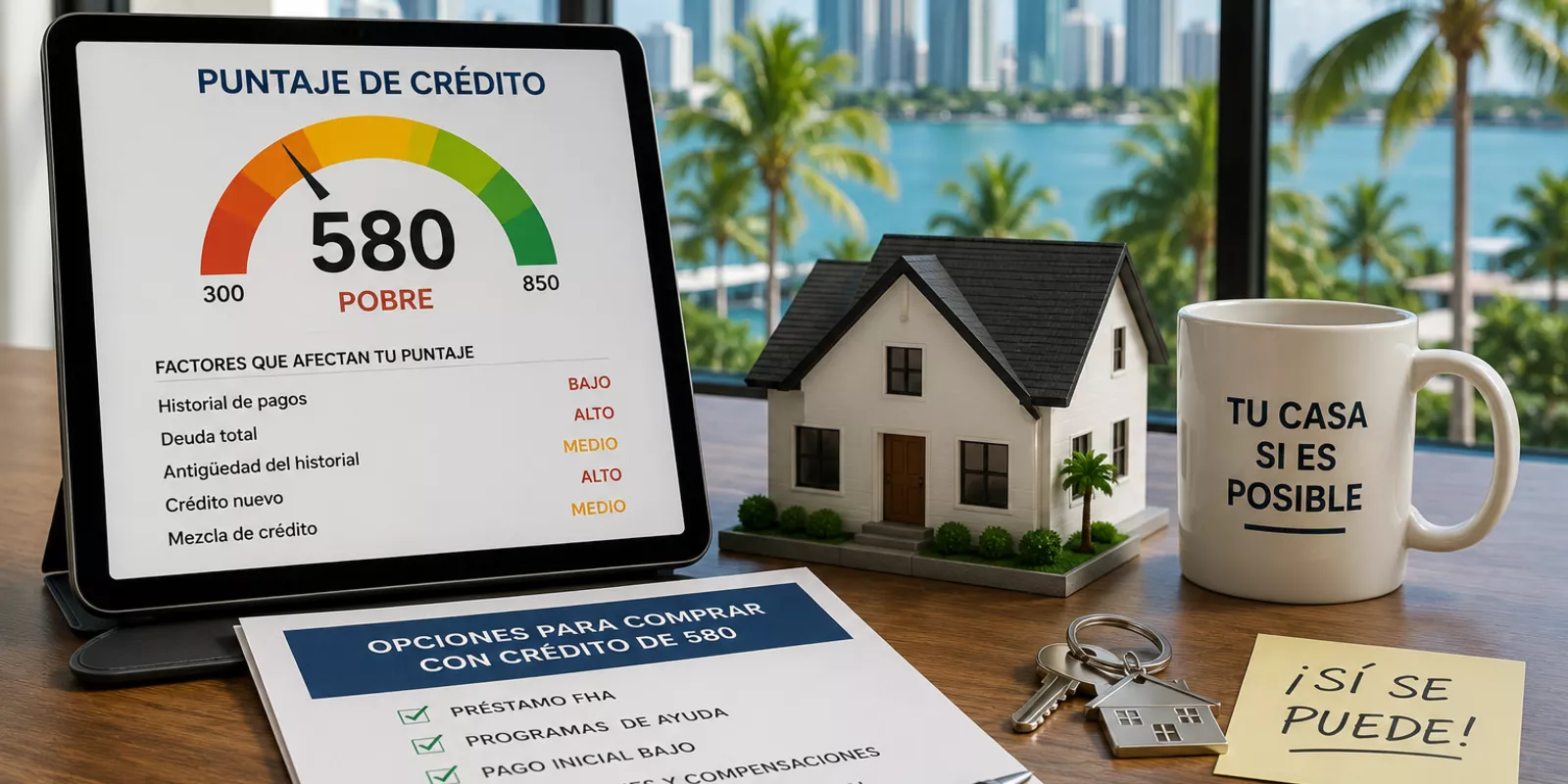 Comprar casa en Miami con crédito de 580